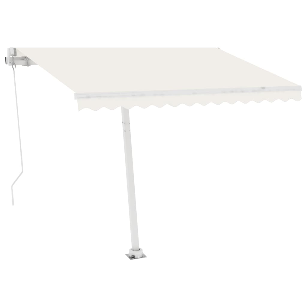 Tenda Automatica con Sensore Vento e LED 350x250 cm Crema