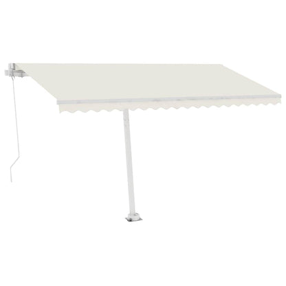 Tenda da Sole Retrattile Manuale con LED 400x300 cm Crema - homemem39