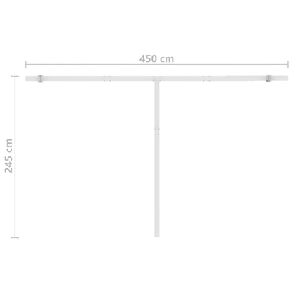 Tenda da Sole Manuale Automatica 450x300 cm Gialla/Bianca