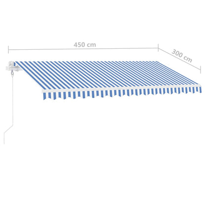 Tenda Retrattile Automatica con Palo 450x300 cm Arancio Marrone - homemem39