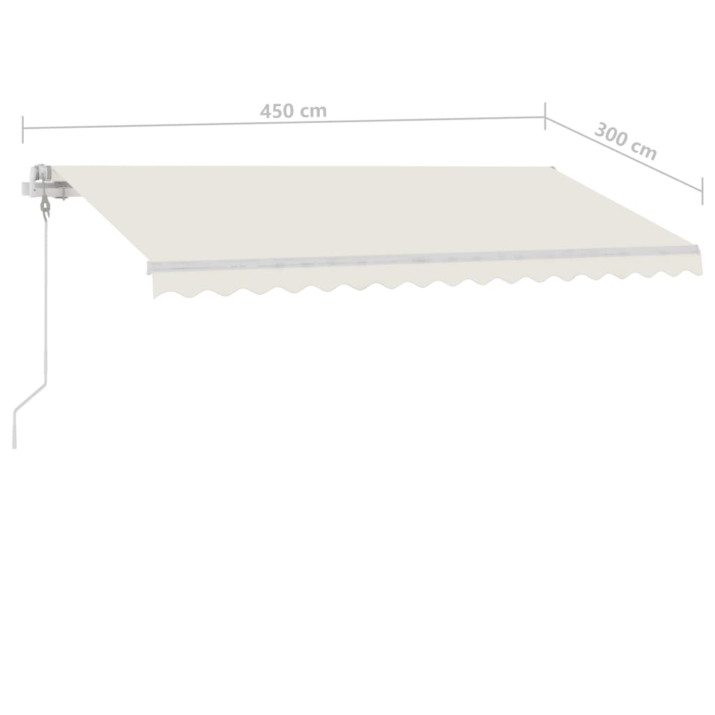 Tenda da Sole Automatica Autoportante 450x300 cm Crema - homemem39