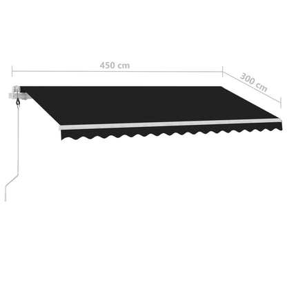 Tenda da Sole Automatica Autoportante 450x300 cm Antracite - homemem39