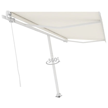 Tenda da Sole Retrattile Manuale Autoportante 400x350 cm Crema