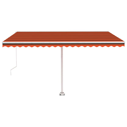 Tenda da Sole Autoportante Manuale 400x350cm Arancione Marrone