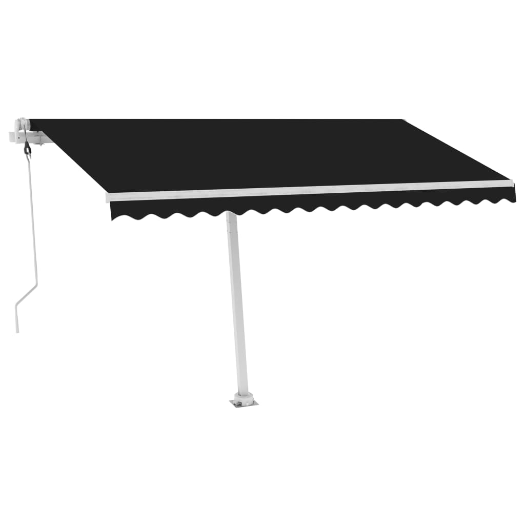 Tenda Sole Retrattile Automatica con Palo 400x350 cm Antracite - homemem39