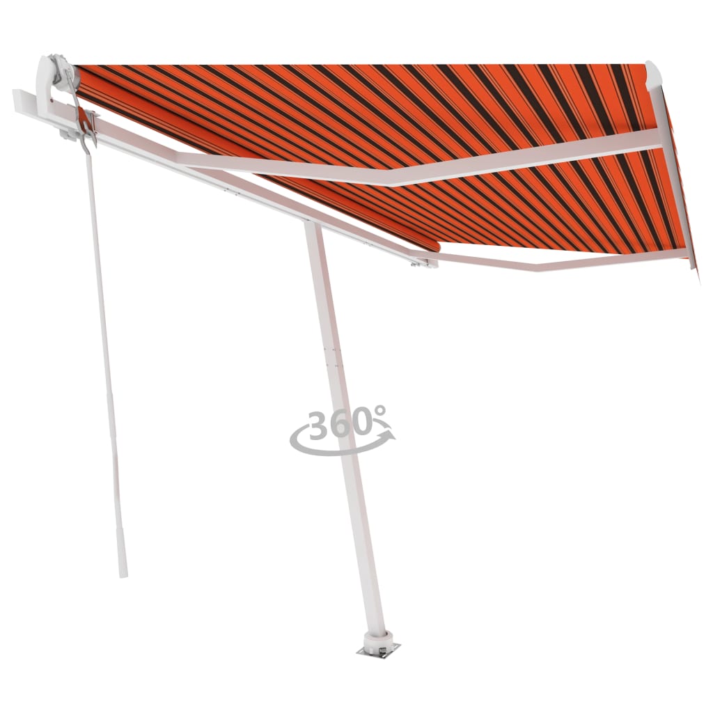 Tenda da Sole Autoportante Automatica 400x350cm Arancio Marrone - homemem39