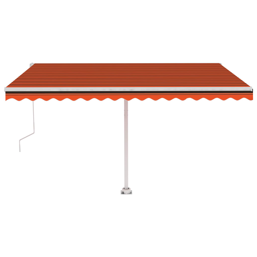 Tenda da Sole Autoportante Automatica 450x350cm Arancio Marrone - homemem39