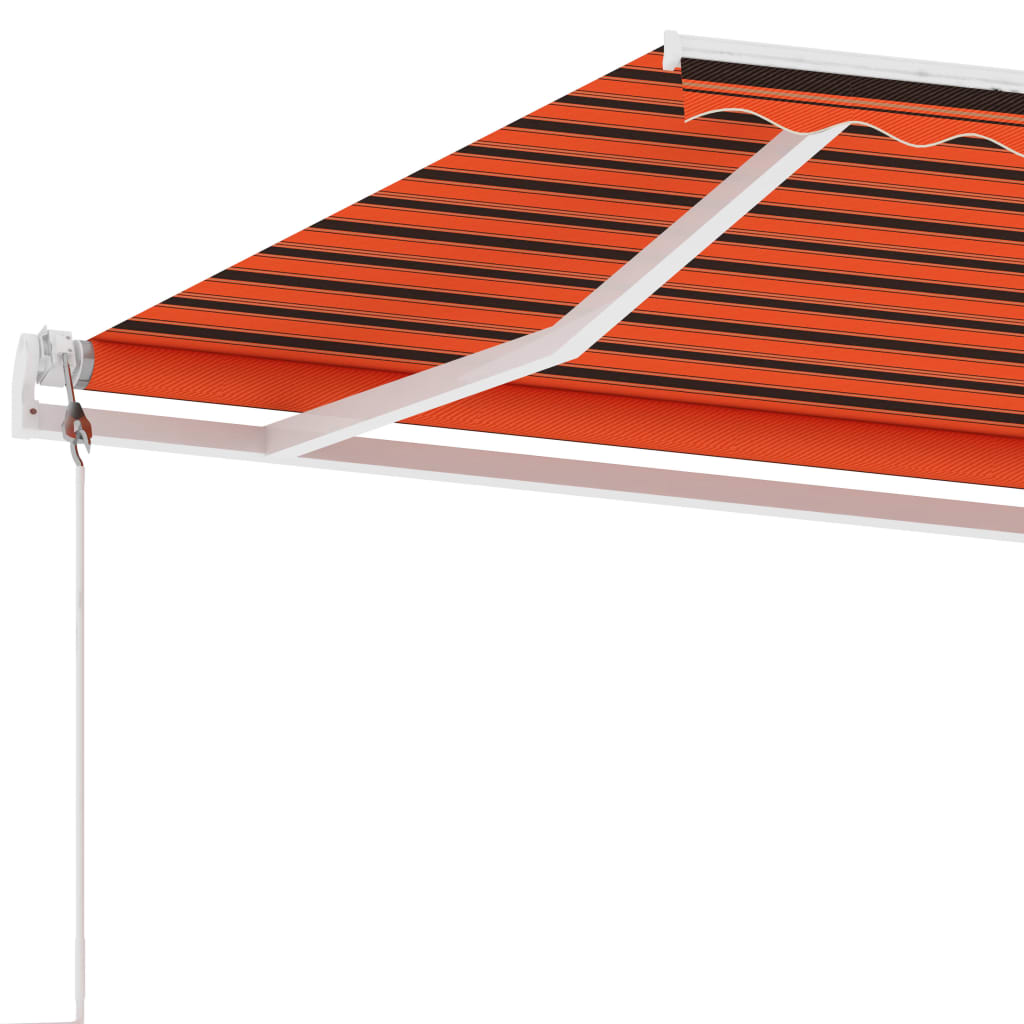 Tenda da Sole Autoportante Automatica 450x350cm Arancio Marrone - homemem39