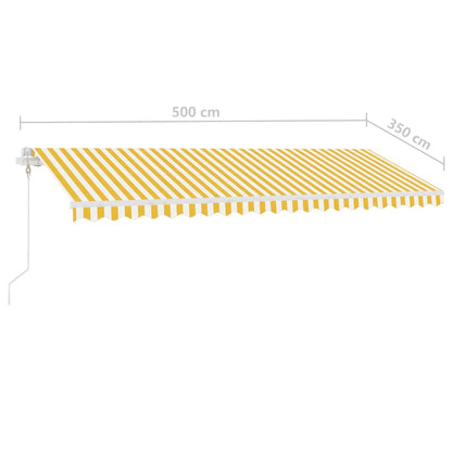 Tenda da Sole Autoportante Automatica 500x350 cm Gialla Bianca