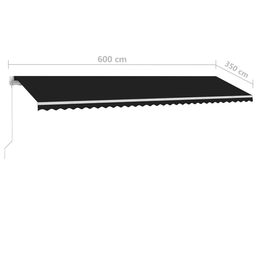 Tenda da Sole Autoportante Manuale 600x350 cm Antracite