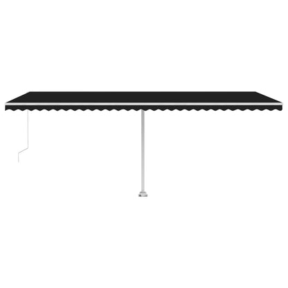 Tenda da Sole Retrattile Manuale con LED 600x350 cm Antracite - homemem39