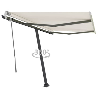 Tenda da Sole Manuale Autoportante Manuale 350x250 cm Crema