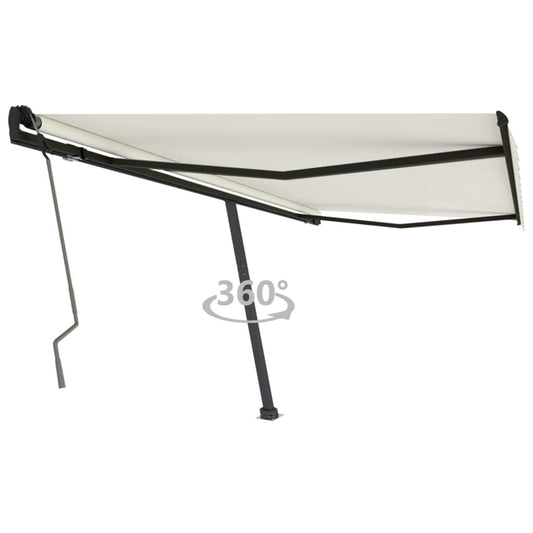 Tenda da Sole Manuale Autoportante 400x350 cm Crema - homemem39