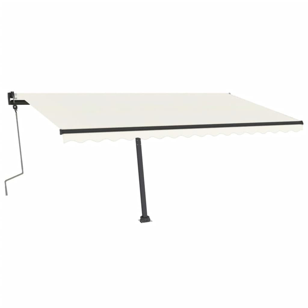 Tenda da Sole Manuale Autoportante 400x350 cm Crema - homemem39