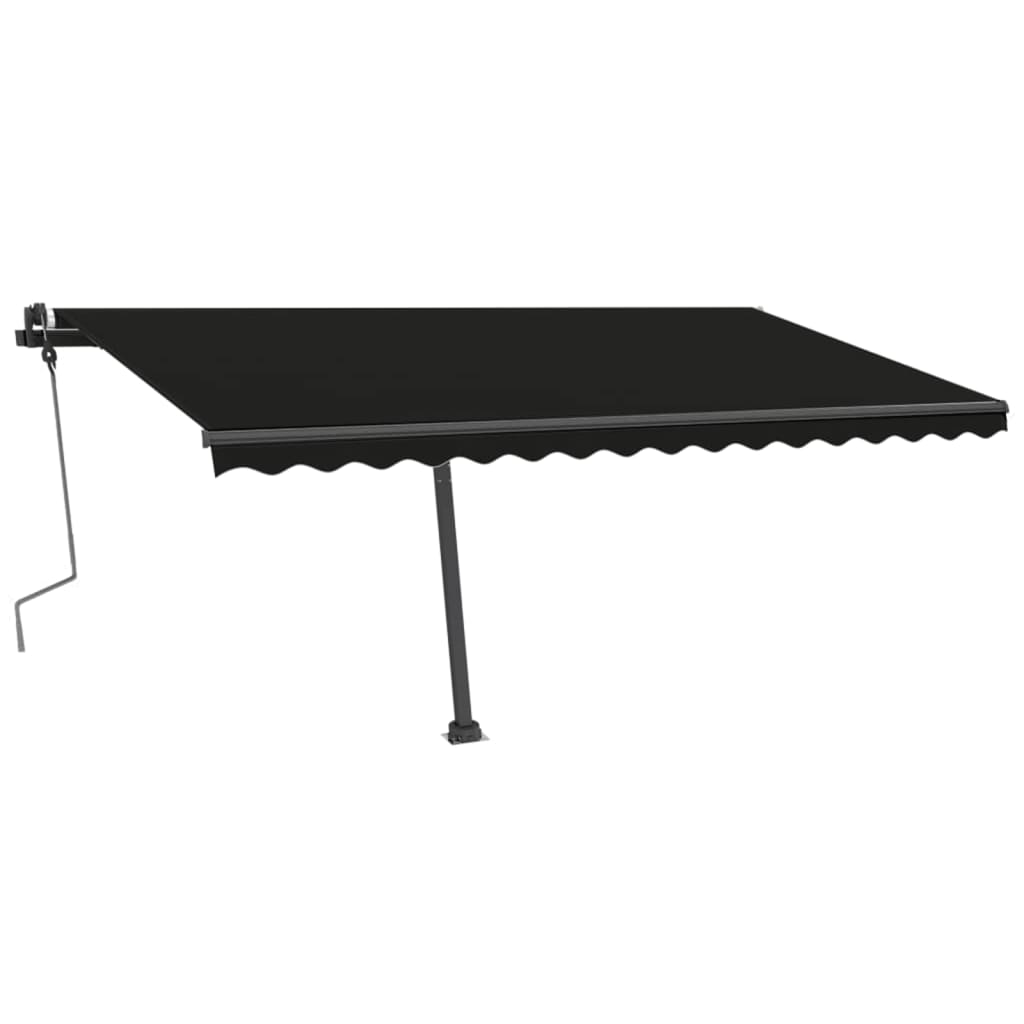 Tenda Retrattile Manuale Autoportante 450x300 cm Antracite - homemem39