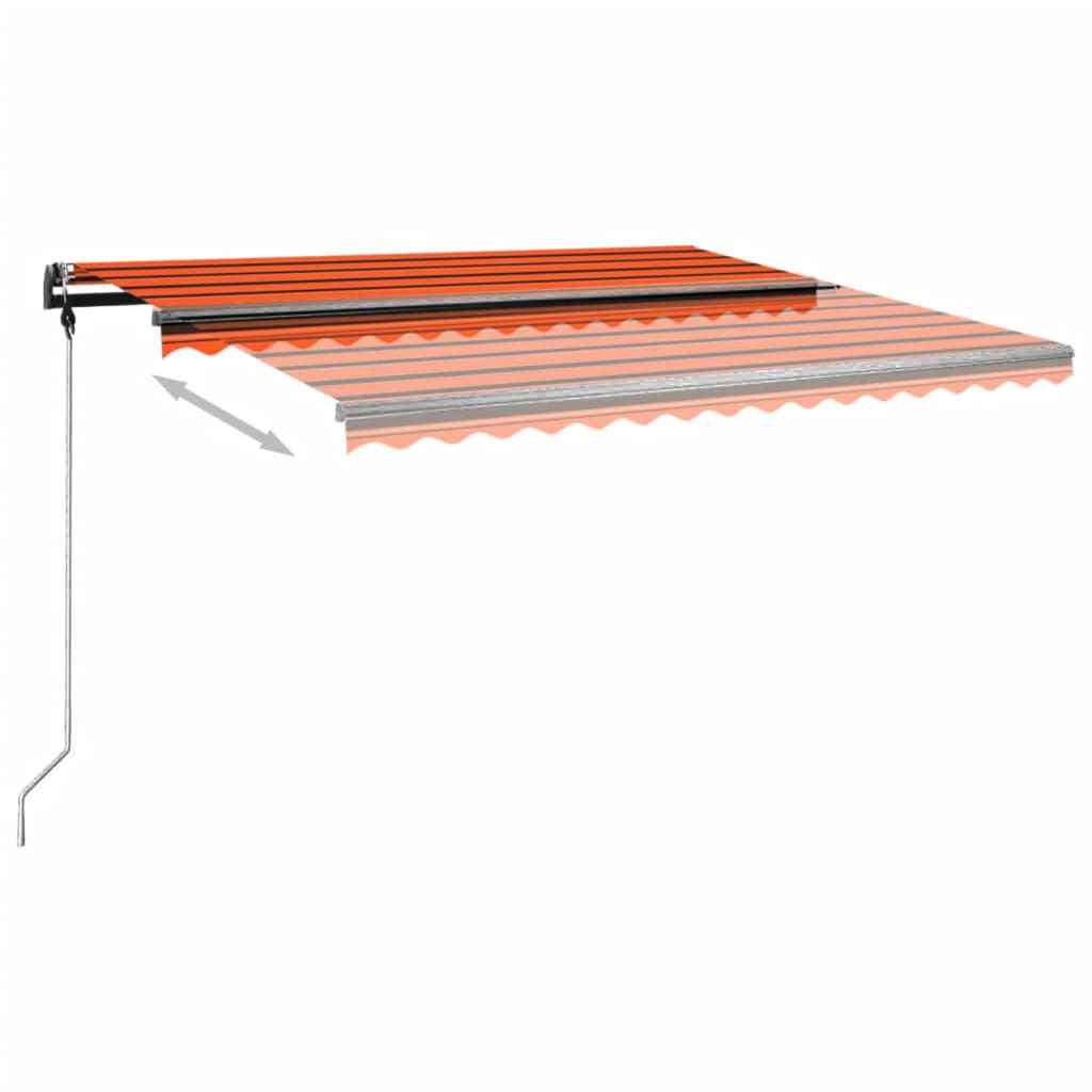 Tenda da Sole Autoportante Manuale 400x350 cm Arancione Marrone - homemem39