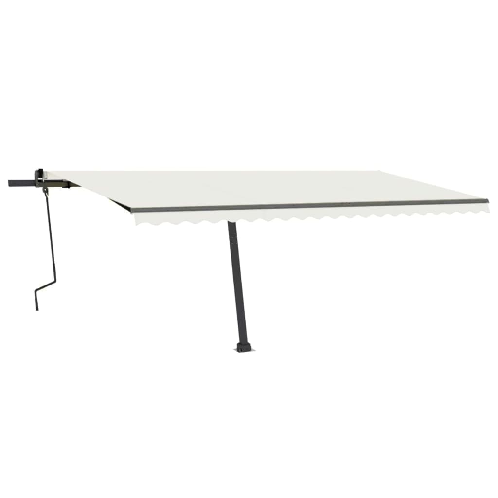 Tenda da Sole Manuale Autoportante 500x350 cm Crema - homemem39