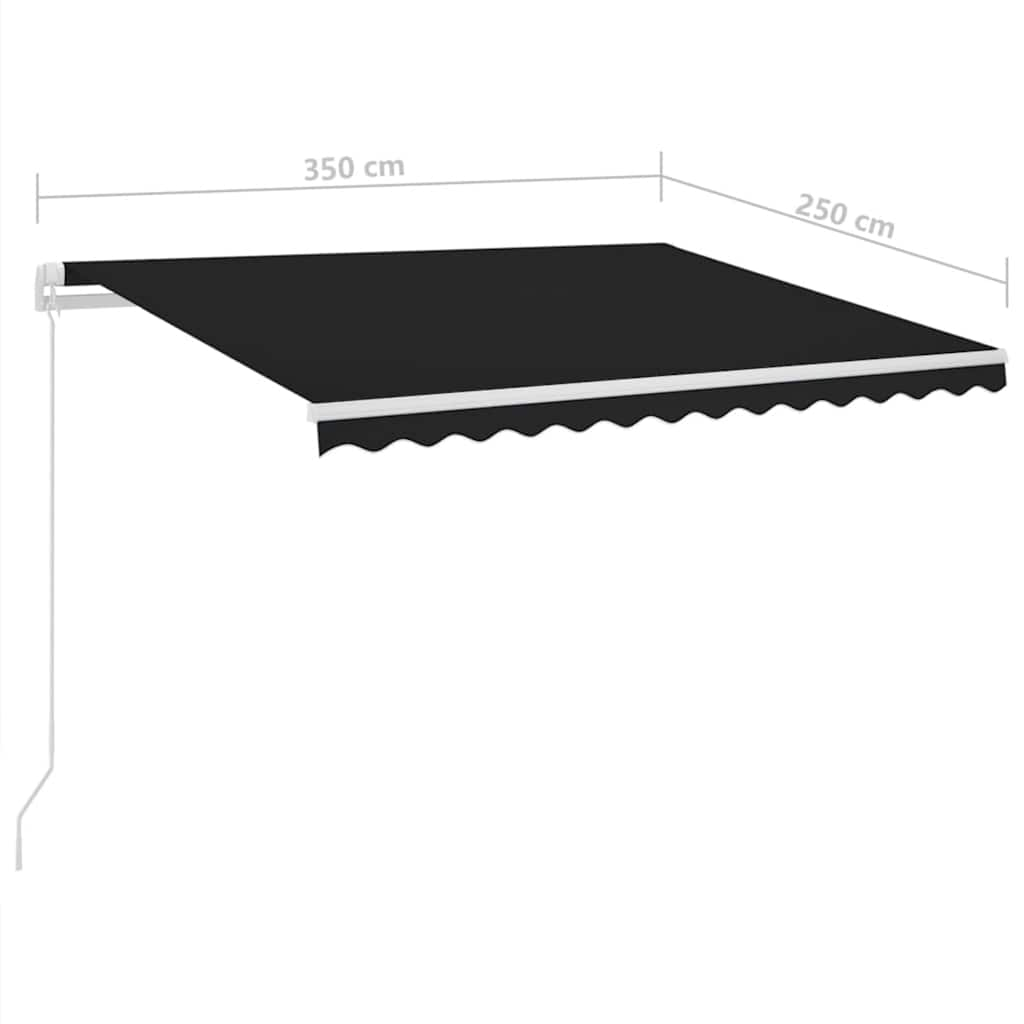 Tenda da Sole Automatica LED Sensore Vento 3,5x2,5 m Antracite