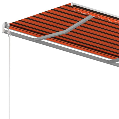 Tenda da Sole Retrattile Manuale Pali 4x3,5 m Arancio Marrone