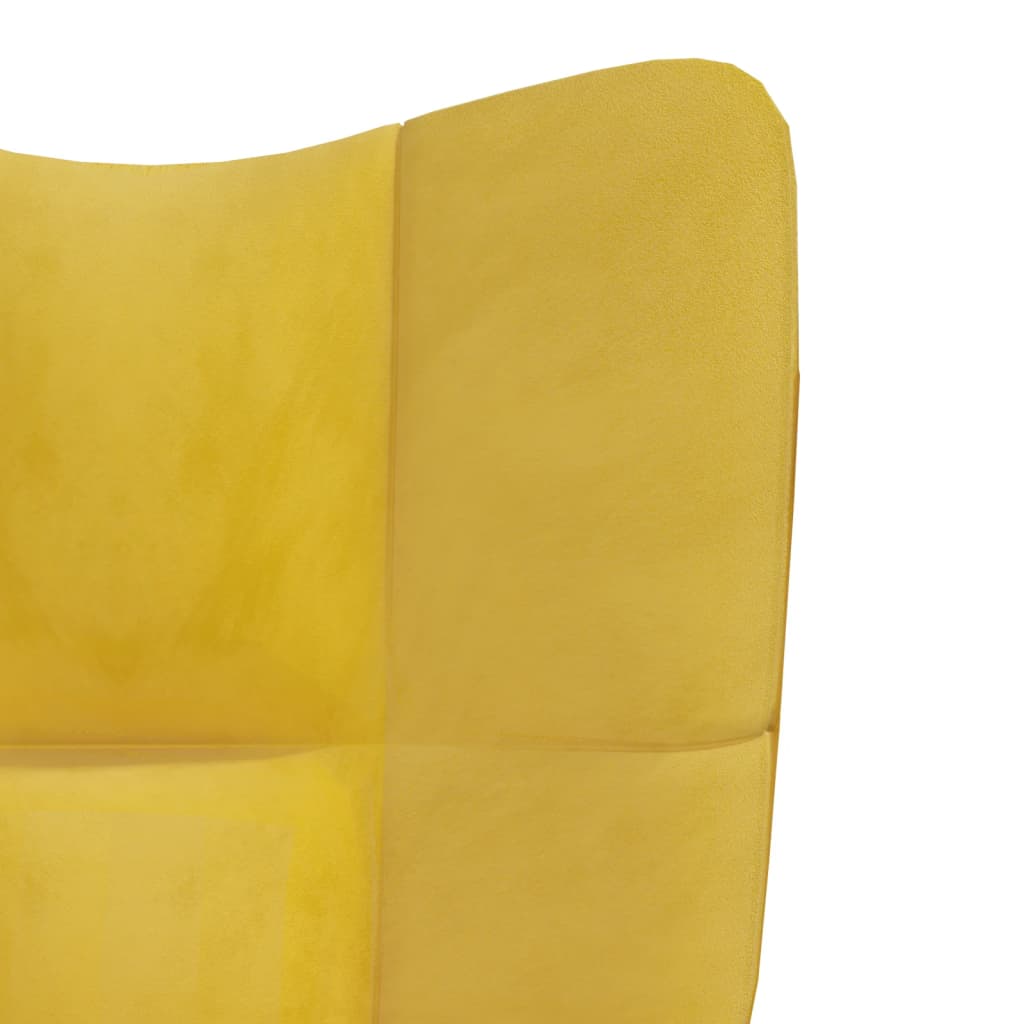 Sedia Relax Giallo Senape in Velluto - homemem39