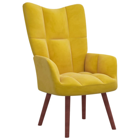 Sedia Relax Giallo Senape in Velluto - homemem39