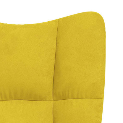 Sedia Relax Giallo Senape in Velluto - homemem39