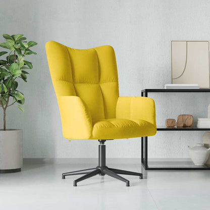 Sedia Relax Giallo Senape in Velluto - homemem39