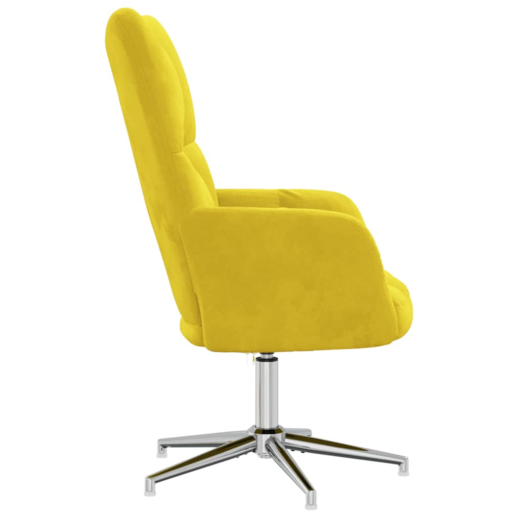 Sedia Relax Giallo Senape in Velluto - homemem39