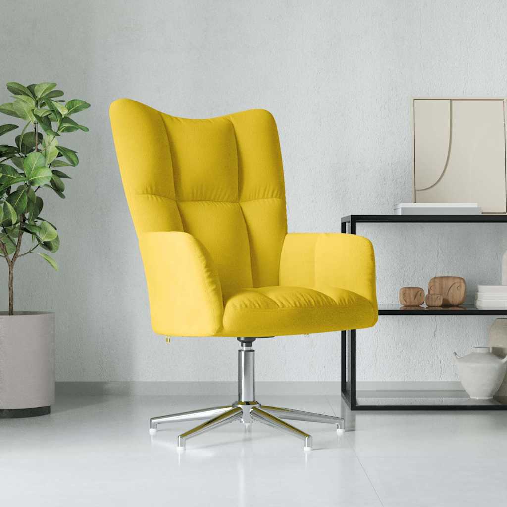 Sedia Relax Giallo Senape in Velluto - homemem39