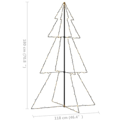 Albero di Natale a Cono 240 LED per Interni Esterni 118x180 cm - homemem39