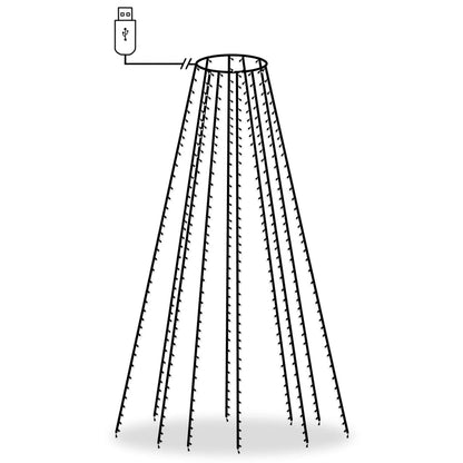 Luci per Albero 500 LED Multicolori 500 cm Interno Esterno