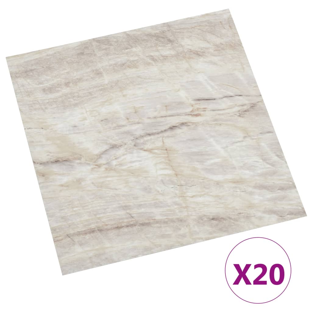 Listoni per Pavimenti Autoadesivi 20 pz in PVC 1,86 m² Beige