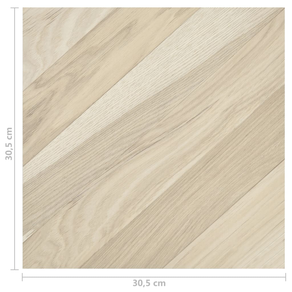 Listoni Pavimenti Adesivi 20 pz in PVC 1,86 m² Beige a Strisce