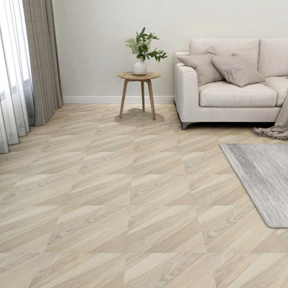 Listoni Pavimenti Adesivi 20 pz in PVC 1,86 m² Beige a Strisce