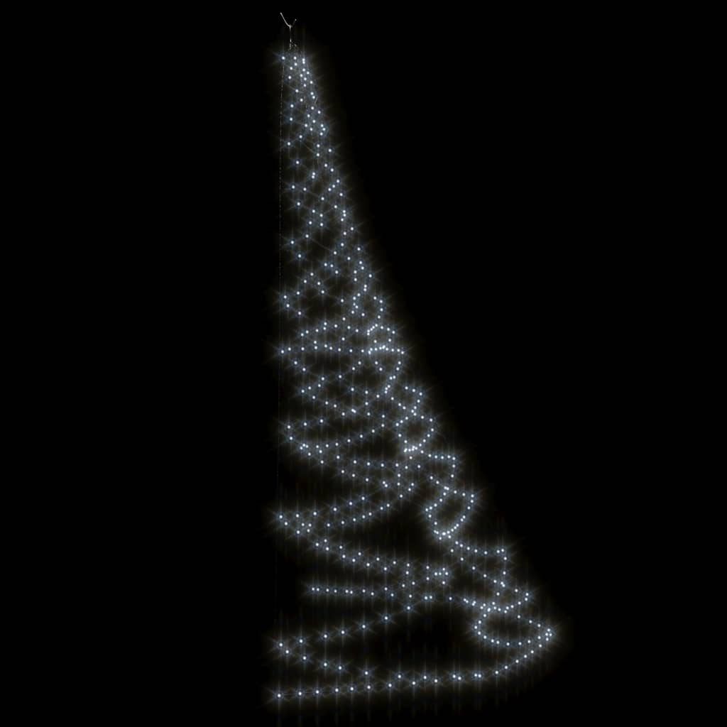 Albero da Parete con Gancio Metallico 260 LED Bianco Freddo 3 m - homemem39