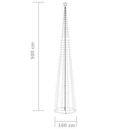 Albero di Natale a Cono con 752 LED Bianco Caldo 160x500 cm