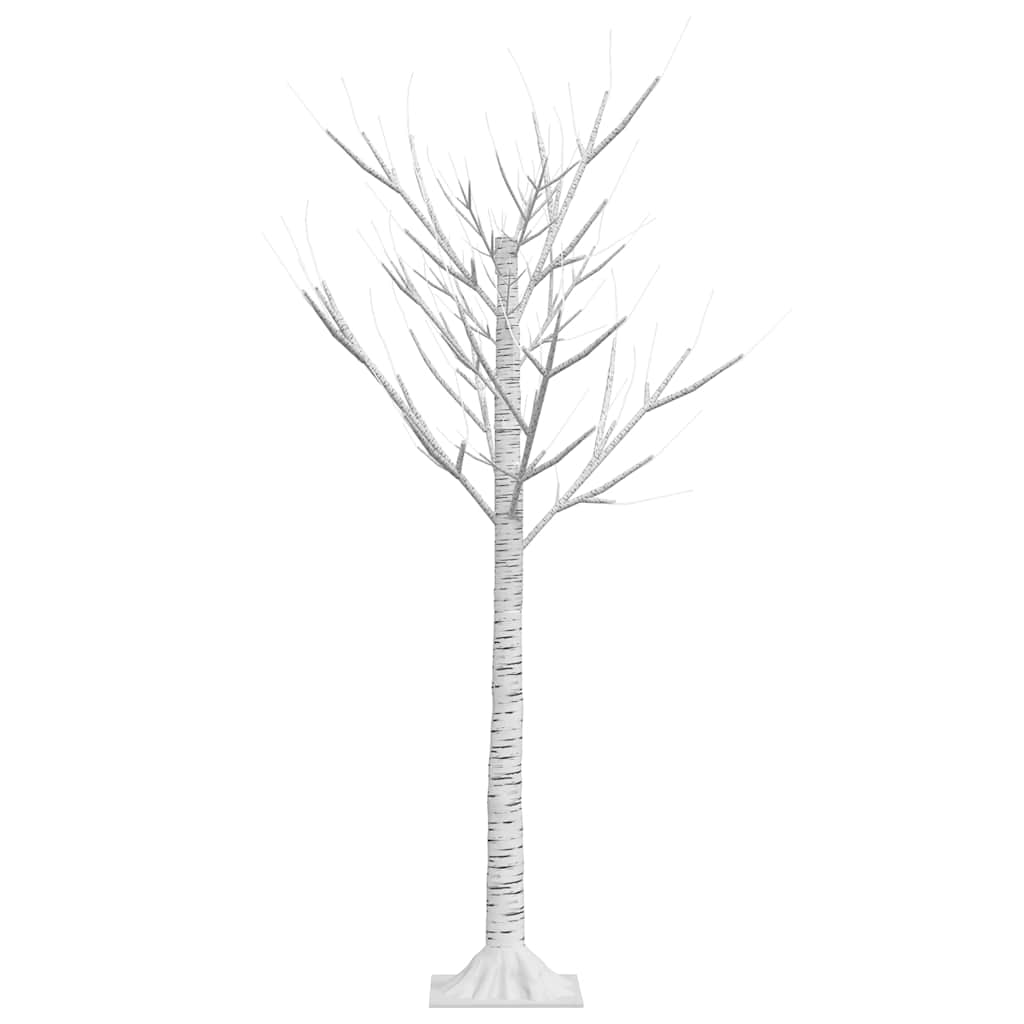 Albero Natale 128 LED 1,2 m Salice Bianco Caldo Interno Esterno - homemem39