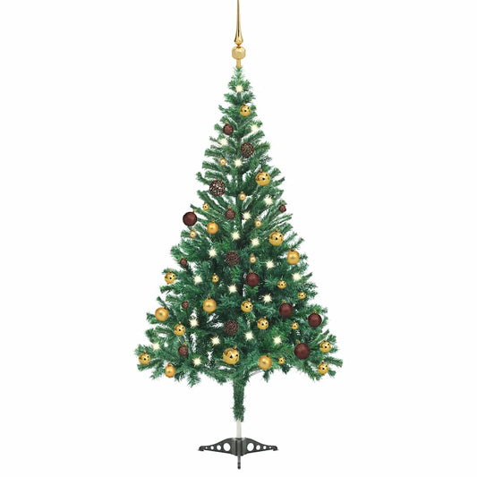 Albero Natale Artificiale con LED e Palline 180 cm 564 Rami