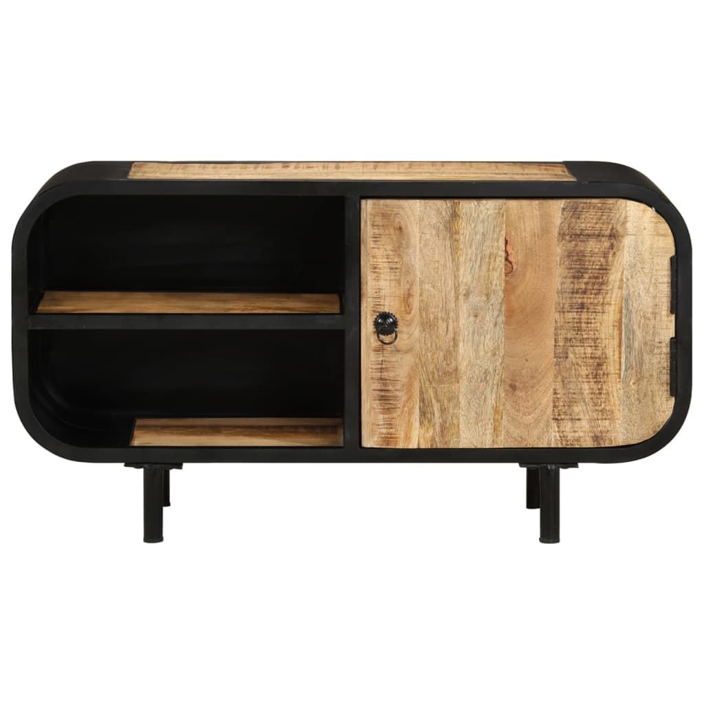 Mobile Porta TV 90x30x48 cm in Legno di Mango Grezzo