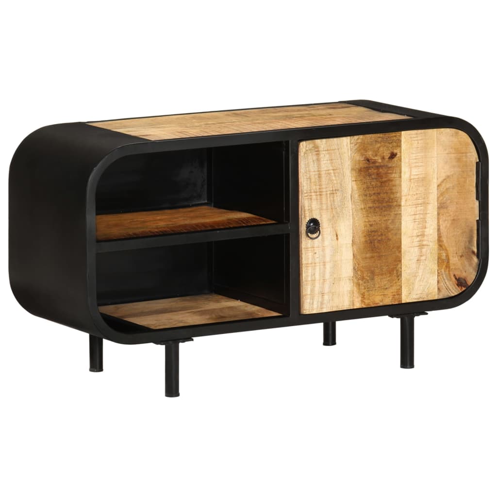 Mobile Porta TV 90x30x48 cm in Legno di Mango Grezzo - homemem39