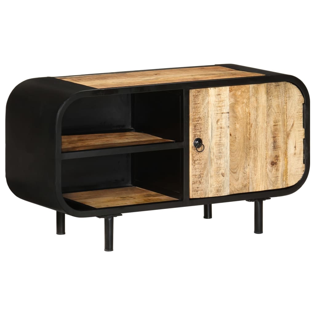 Mobile Porta TV 90x30x48 cm in Legno di Mango Grezzo - homemem39