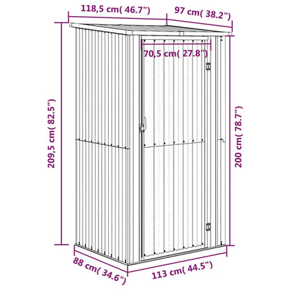 Capanno da Giardino Verde 118,5x97x209,5 cm in Acciaio Zincato - homemem39