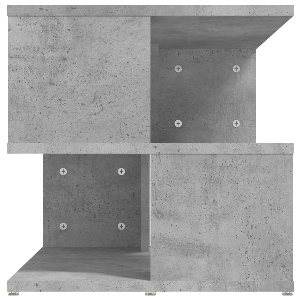 Tavolino Grigio Cemento 40x40x40 cm in Legno Multistrato - homemem39