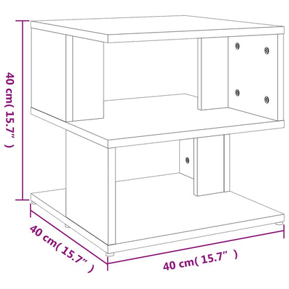 Tavolino Grigio Cemento 40x40x40 cm in Legno Multistrato - homemem39