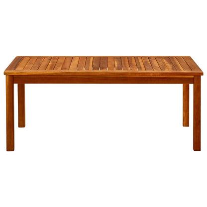 Tavolino da Giardino 110x60x45 cm in Legno Massello di Acacia