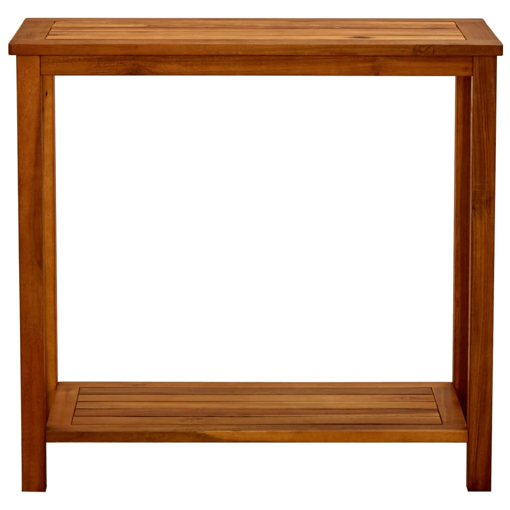 Tavolo Consolle da Giardino 80x35x75cm Legno Massello di Acacia