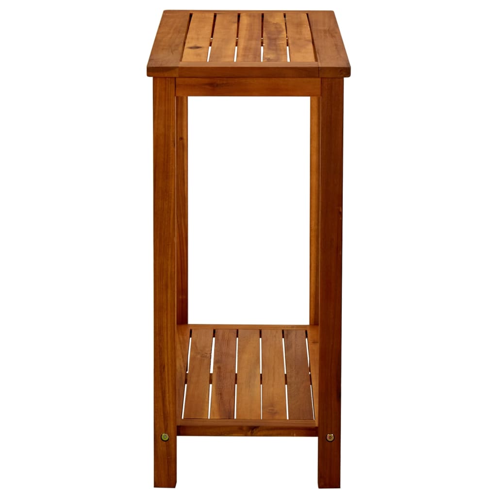 Tavolo Consolle da Giardino 80x35x75cm Legno Massello di Acacia