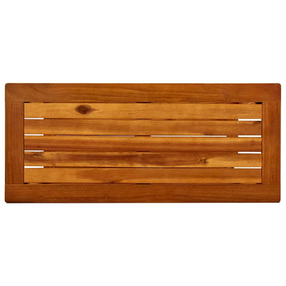 Tavolo Consolle da Giardino 80x35x75cm Legno Massello di Acacia