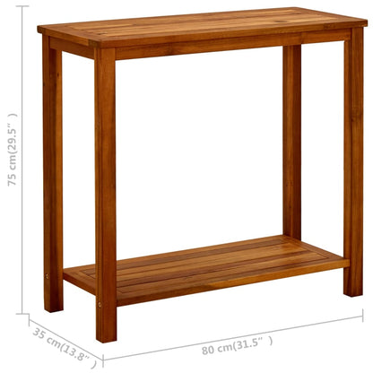 Tavolo Consolle da Giardino 80x35x75cm Legno Massello di Acacia - homemem39