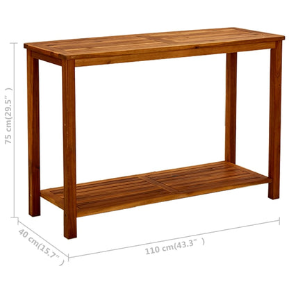 Tavolo Consolle da Giardino 110x40x75cm Legno Massello Acacia - homemem39